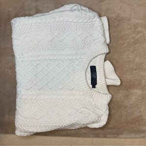 J. Crew Ivory Cable Knit Sweater